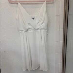 Express White V-Neck Dress